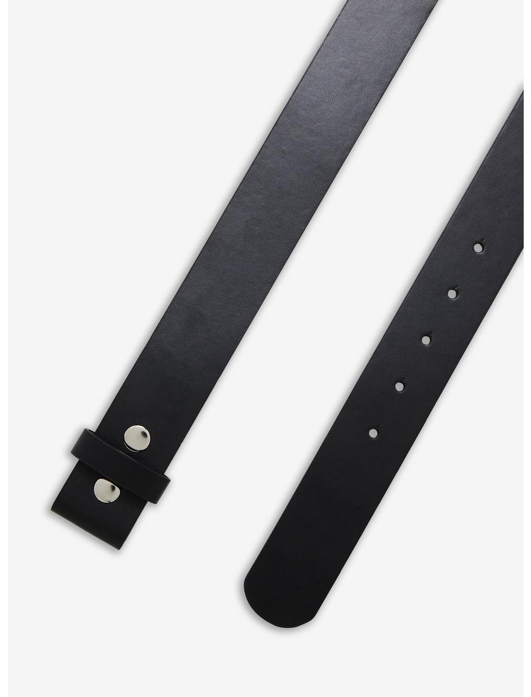 Black Faux Leather Belt Without Buckle, MULTI, hi-res