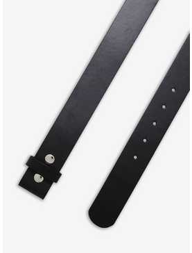 Black Faux Leather Belt, , hi-res