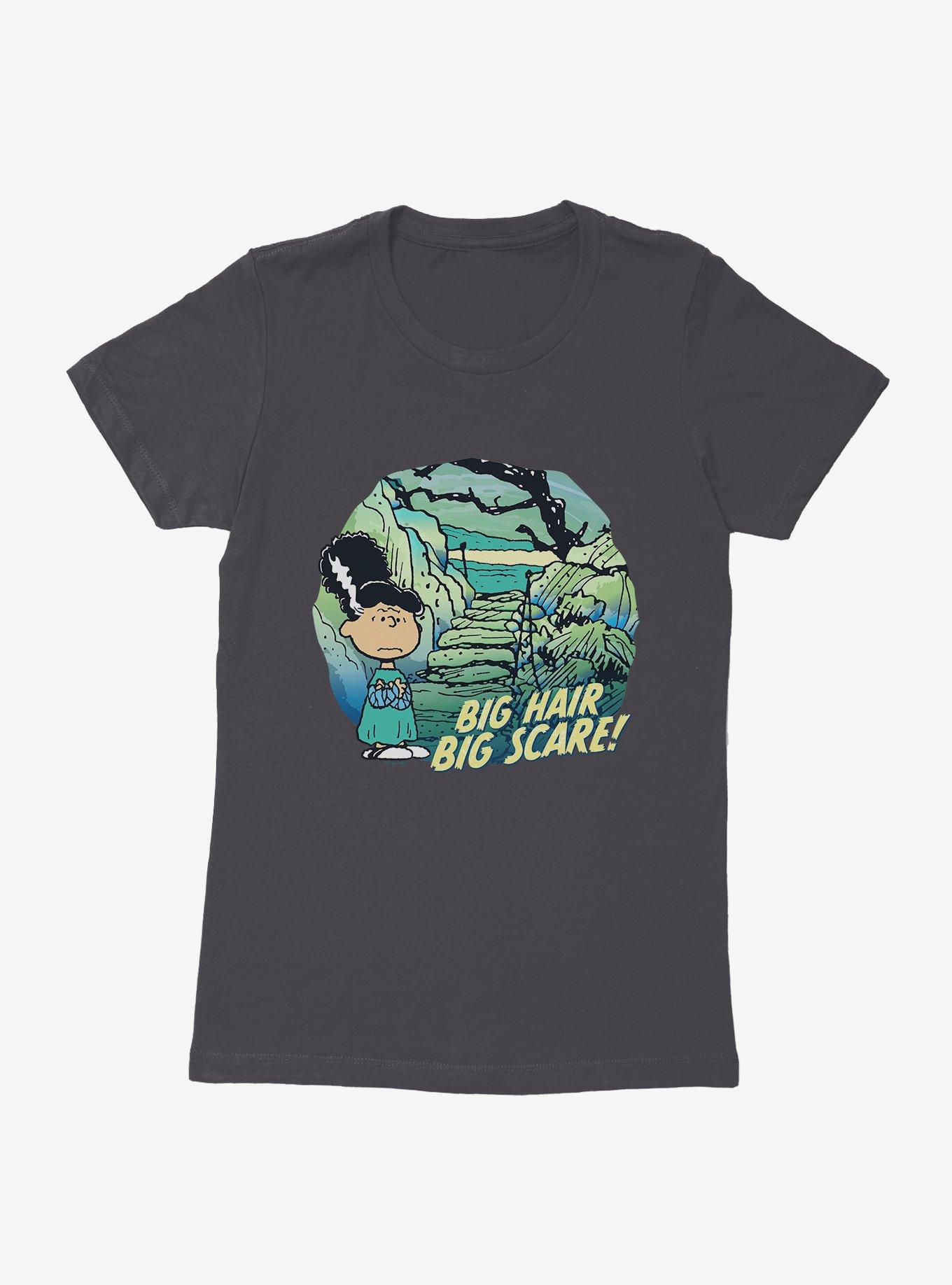 Peanuts Lucy Big Hair Big Scare Womens T-Shirt, HEAVY METAL, hi-res