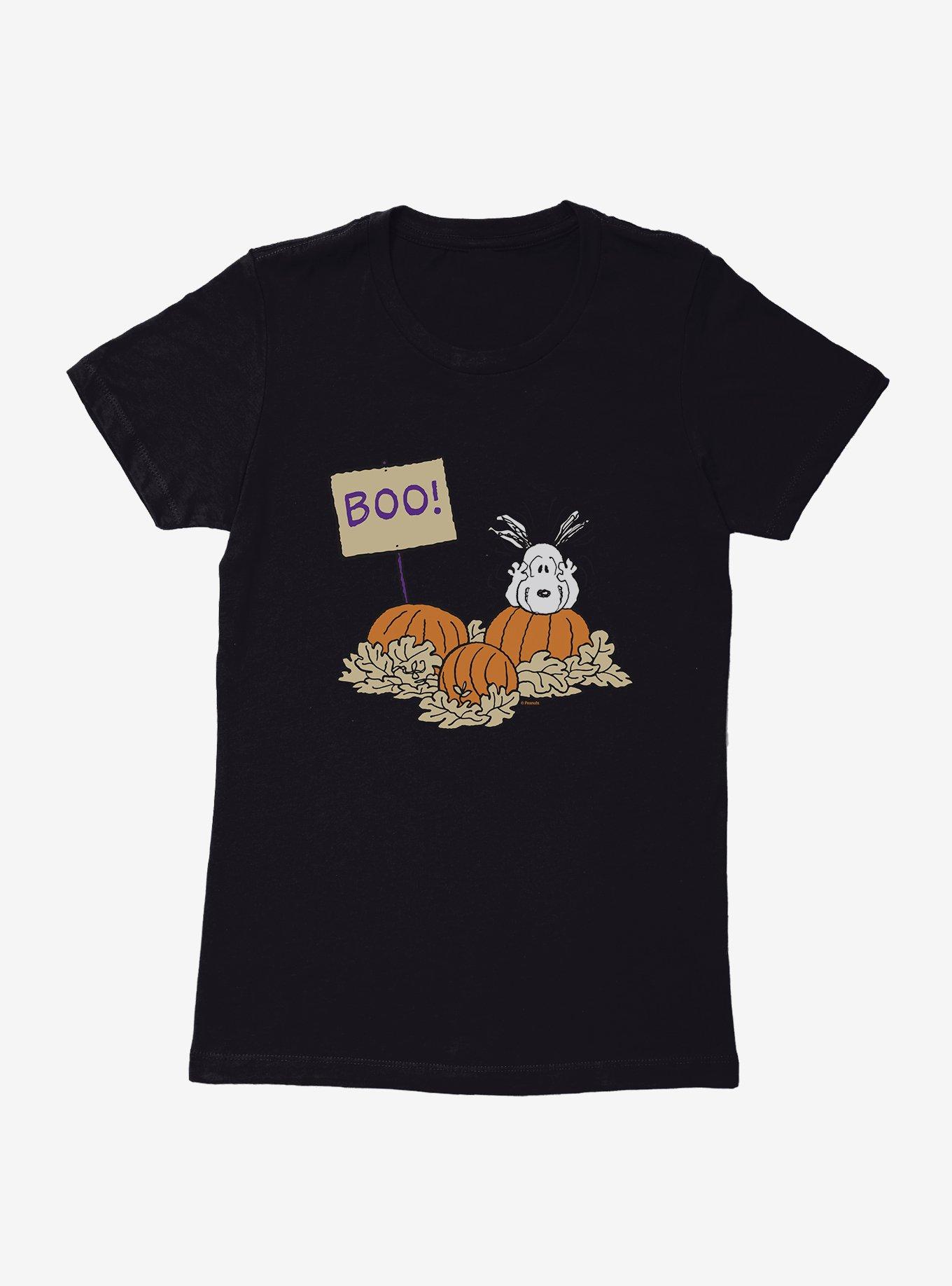 Peanuts Snoopy Pumpkin Patch Boo Womens T-Shirt, , hi-res