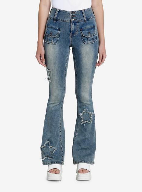 Sweet Society Star Low-Rise Flare Jeans Hot Topic