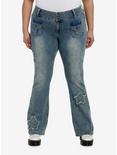 Sweet Society Star Low-Rise Flare Jeans Plus Size, INDIGO, hi-res