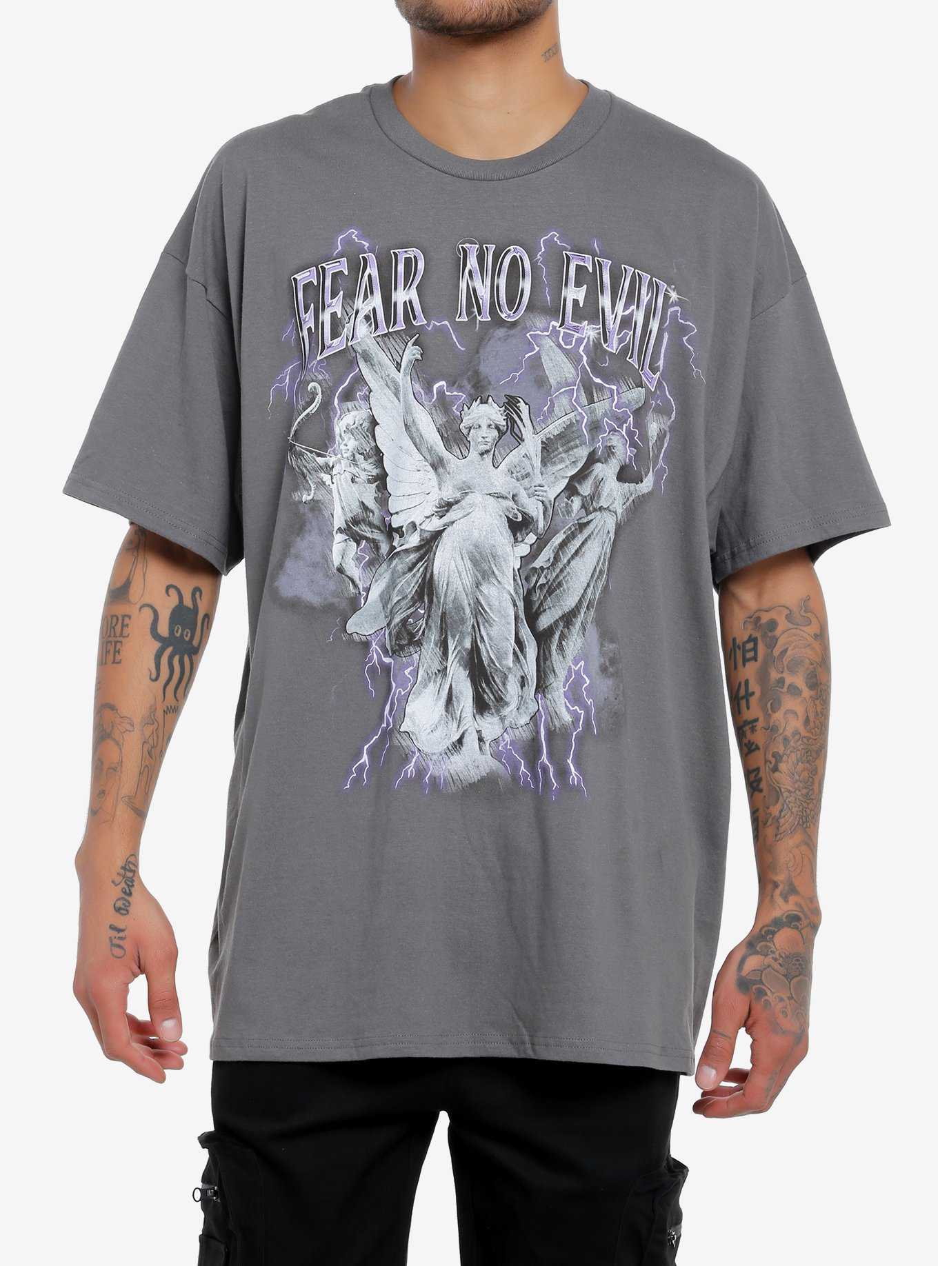Social Collision® Fear No Evil Oversized T-Shirt, , hi-res