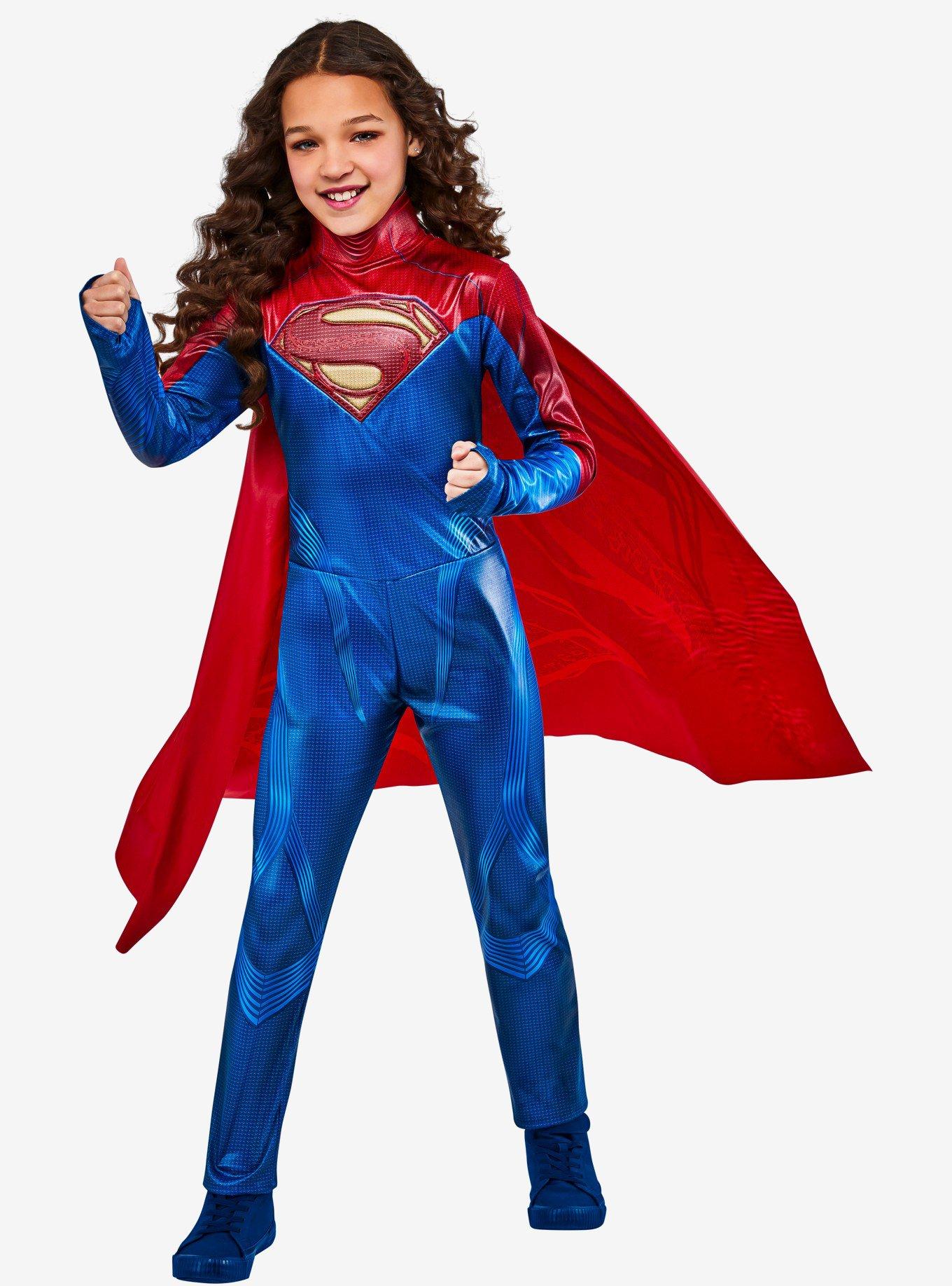 DC Comics Supergirl Youth Costume, BLUE, hi-res