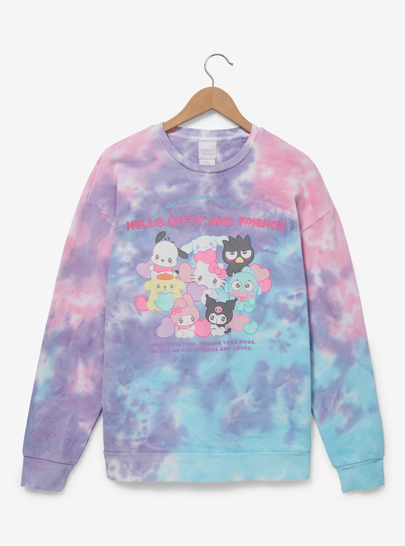 Sanrio Hello Kitty and Friends Emo Kyun Tie-Dye Crewneck - BoxLunch Exclusive, MULTI, hi-res