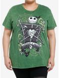 The Nightmare Before Christmas Jack Green Wash Boyfriend Fit Girls T-Shirt Plus Size, MULTI, hi-res