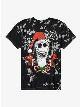 The Nightmare Before Christmas Sandy Claws Tie-Dye Boyfriend Fit Girls T-Shirt, , hi-res