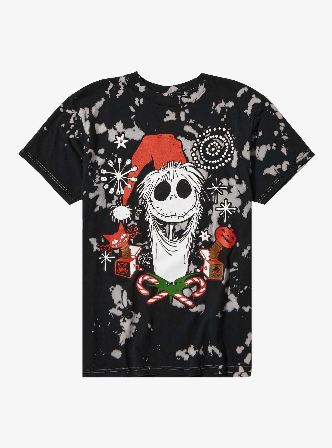 The Nightmare Before Christmas Sandy Claws Tie-Dye Boyfriend Fit Girls T-Shirt, , hi-res