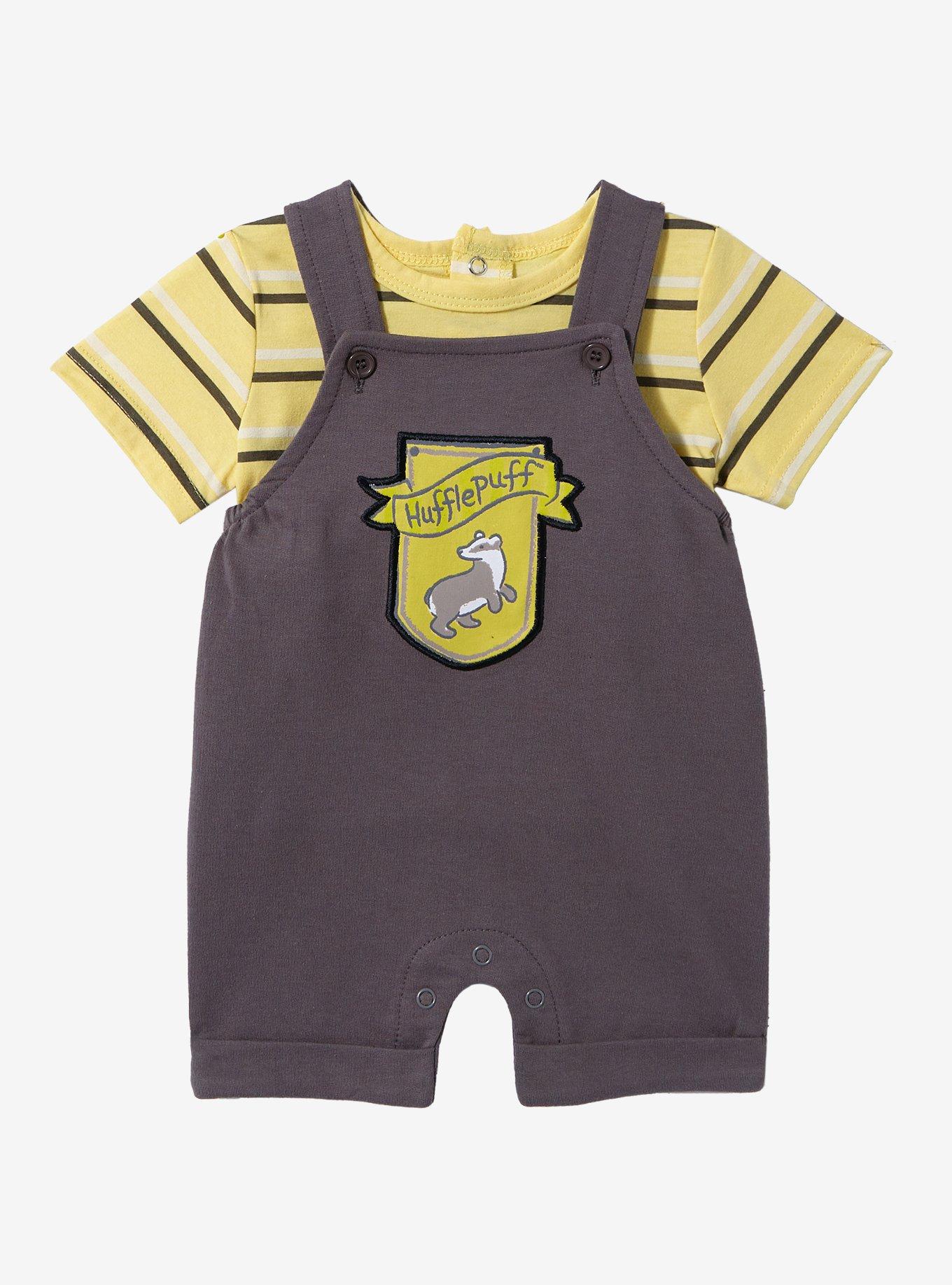 Harry Potter Hufflepuff Crest Infant T-Shirt and Overall Set - BoxLunch Exclusive, , hi-res