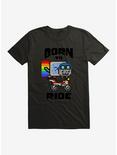 Nyan Cat Born To Ride T-Shirt, BLACK, hi-res