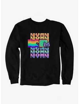 Nyan Cat Pastel Rainbow Sweatshirt, , hi-res