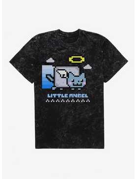 Nyan Cat Little Angel Mineral Wash T-Shirt, , hi-res