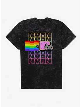 Nyan Cat Rainbow Mineral Wash T-Shirt, , hi-res