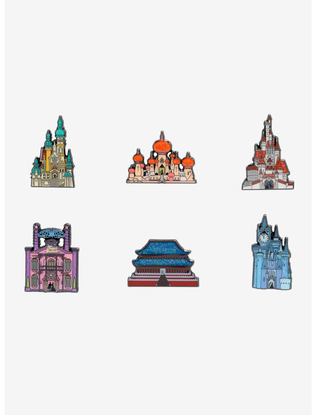 Loungefly Disney Princess Castle Silhouette Blind Box Enamel Pin, , hi-res