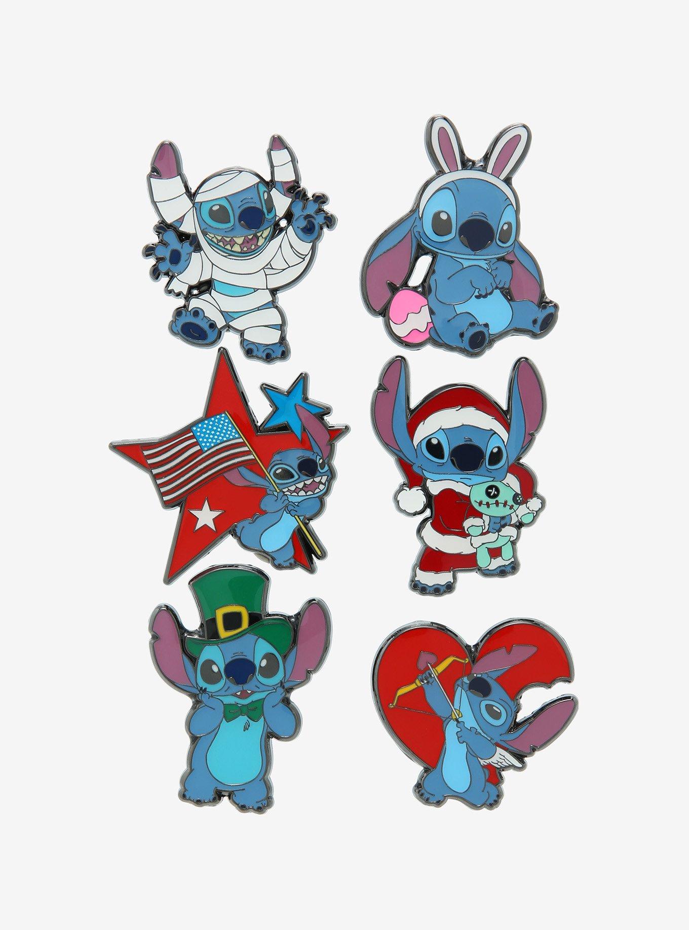 Loungefly Disney Lilo & Stitch Holidays Blind Box Enamel Pin, , hi-res