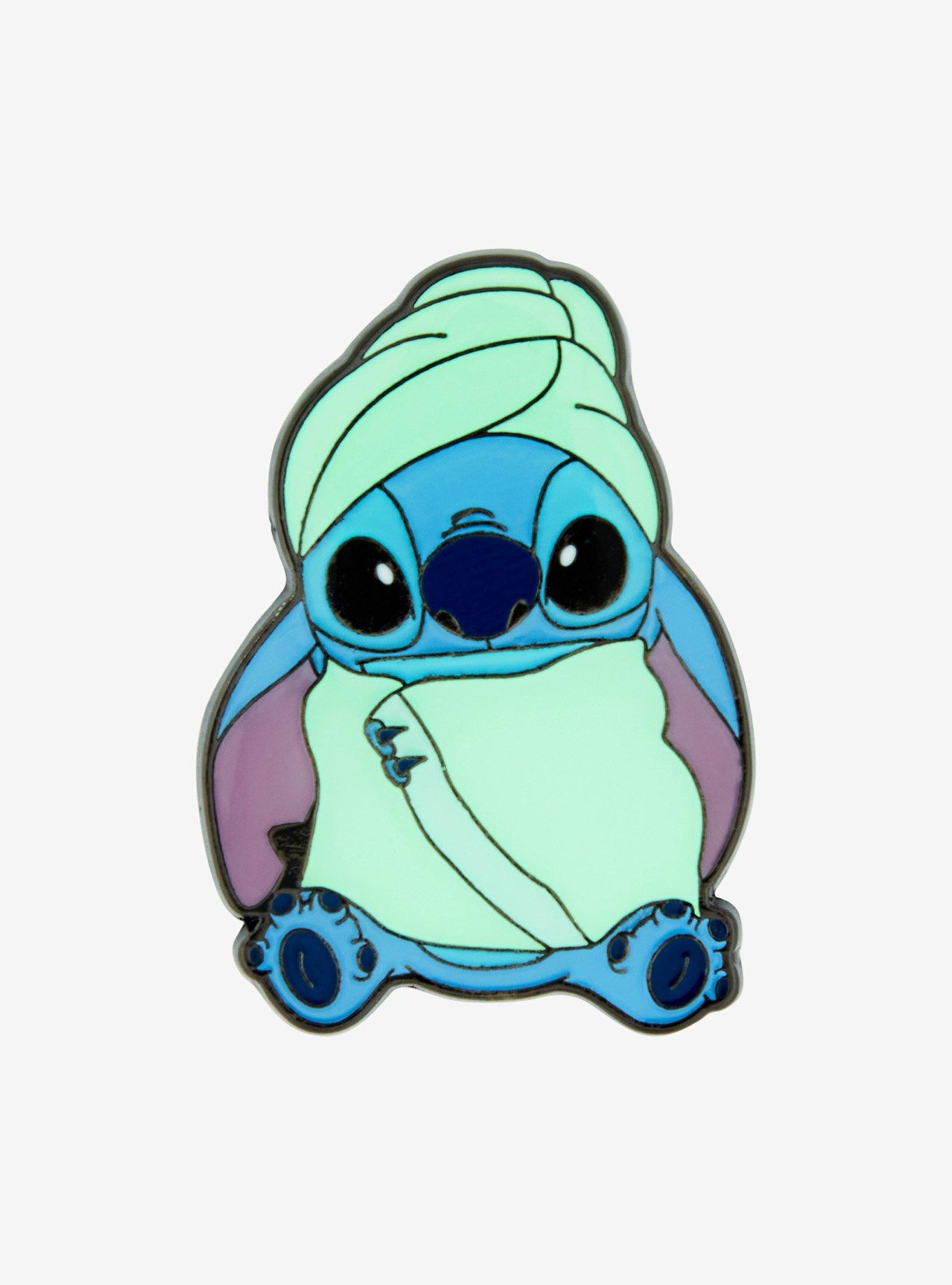 Loungefly Disney Lilo & Stitch Bath Towel Stitch Enamel Pin, , hi-res