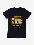 Nyan Cat Heart Of Gold Womens T-Shirt, BLACK, hi-res