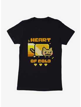 Nyan Cat Heart Of Gold Womens T-Shirt, , hi-res