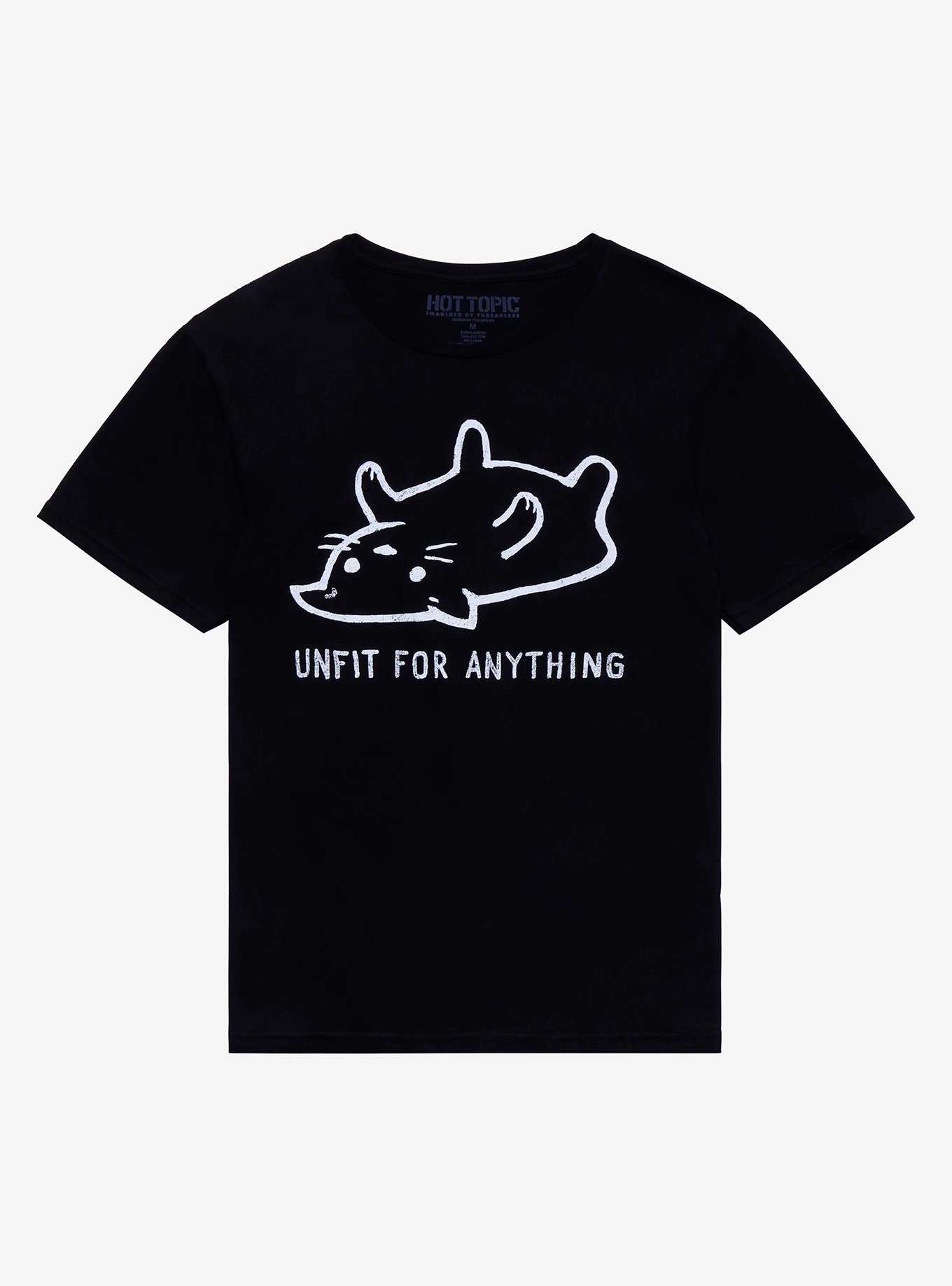 Unfit For Anything Cat T-Shirt By Foxshiver, , hi-res
