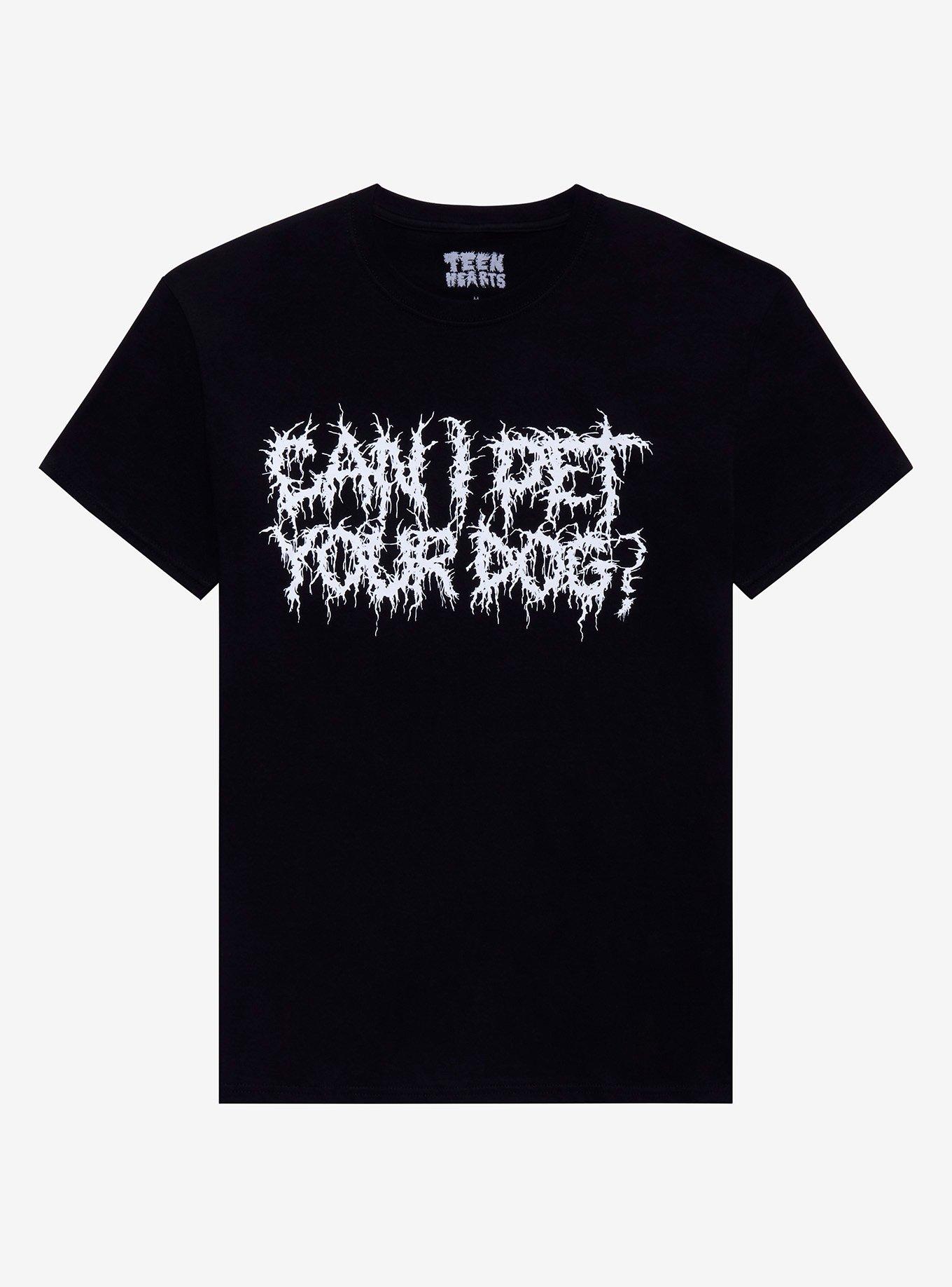Teen Hearts Pet Your Dog Metal Font T-Shirt
