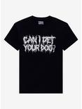 Teen Hearts Pet Your Dog Metal Font T-Shirt, BLACK, hi-res
