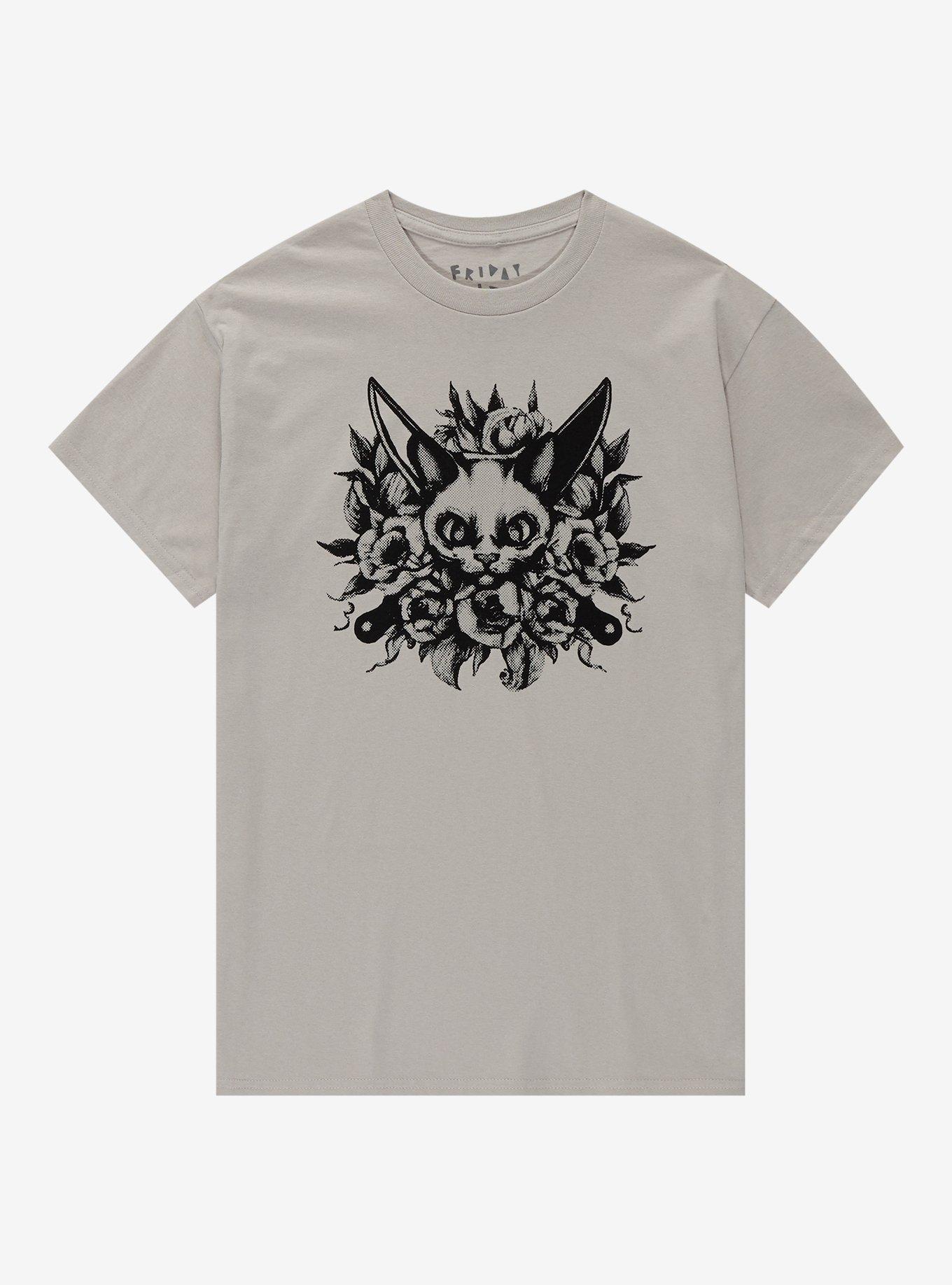 Cat Knives Flowers T-Shirt By Friday Jr., MULTI, hi-res