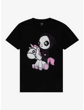 Death & Unicorn T-Shirt By LVB Art, , hi-res