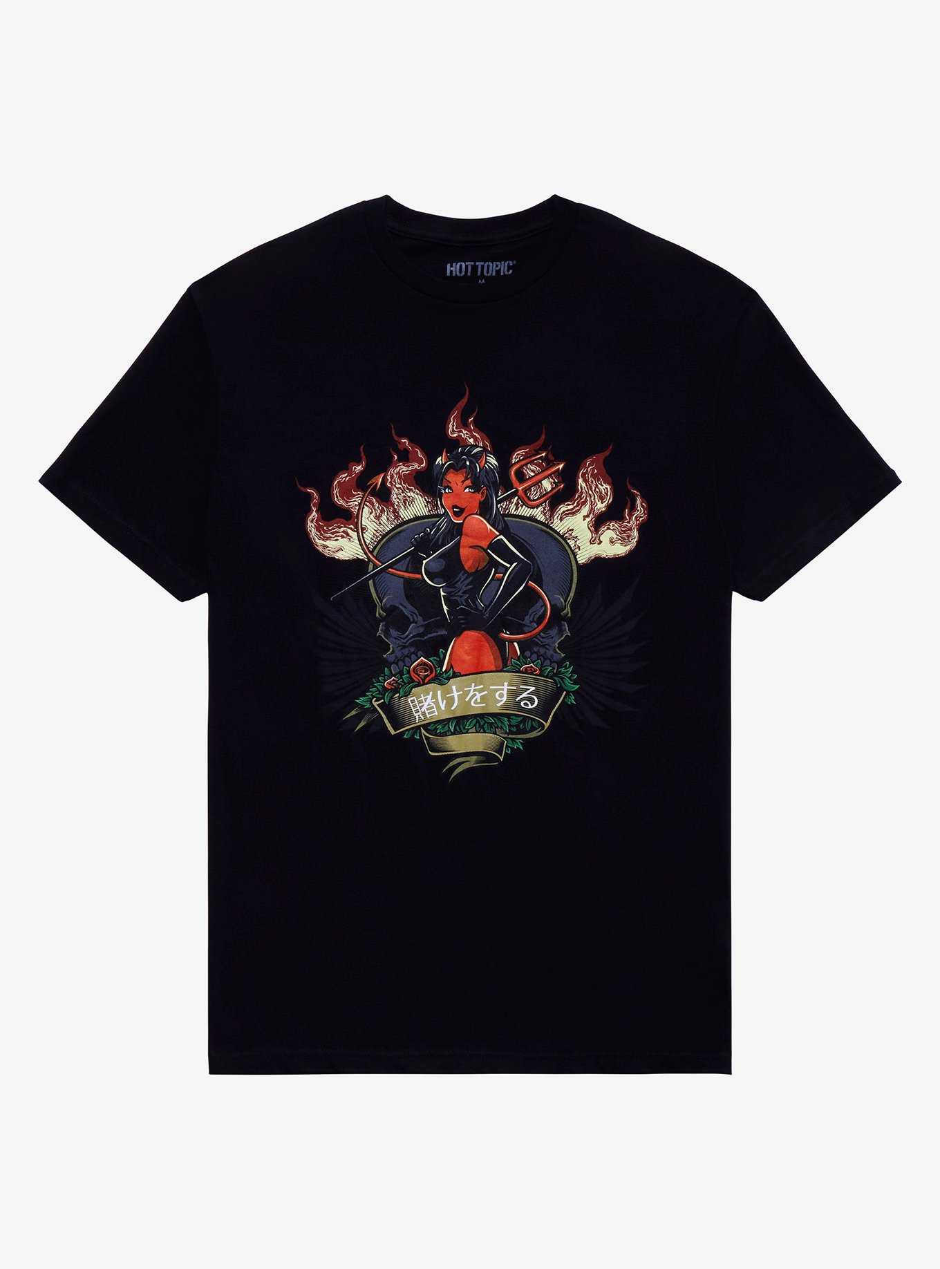 Devil Babe Flames T-Shirt, , hi-res