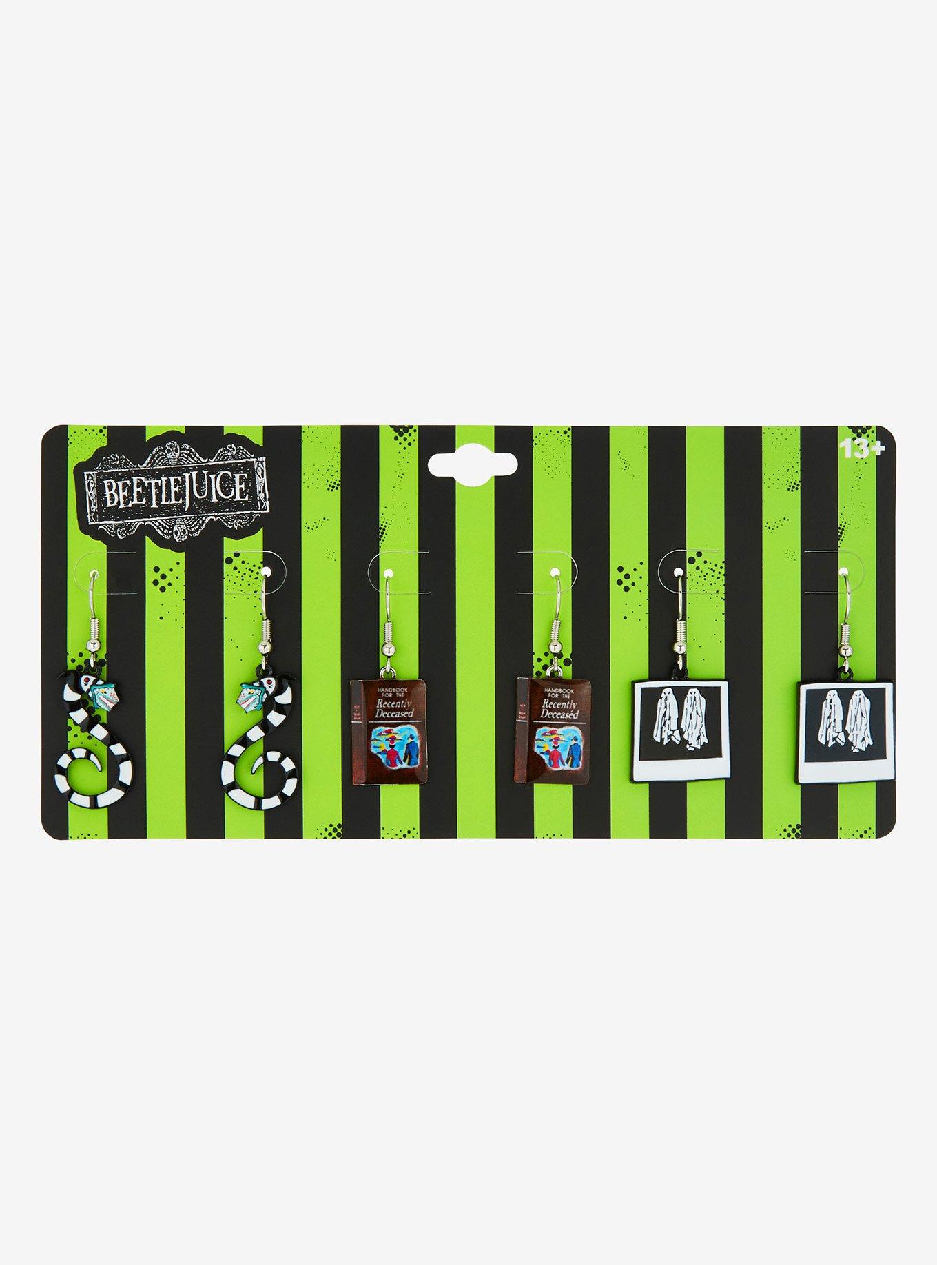 Beetlejuice Polaroid Earrings Set | BoxLunch