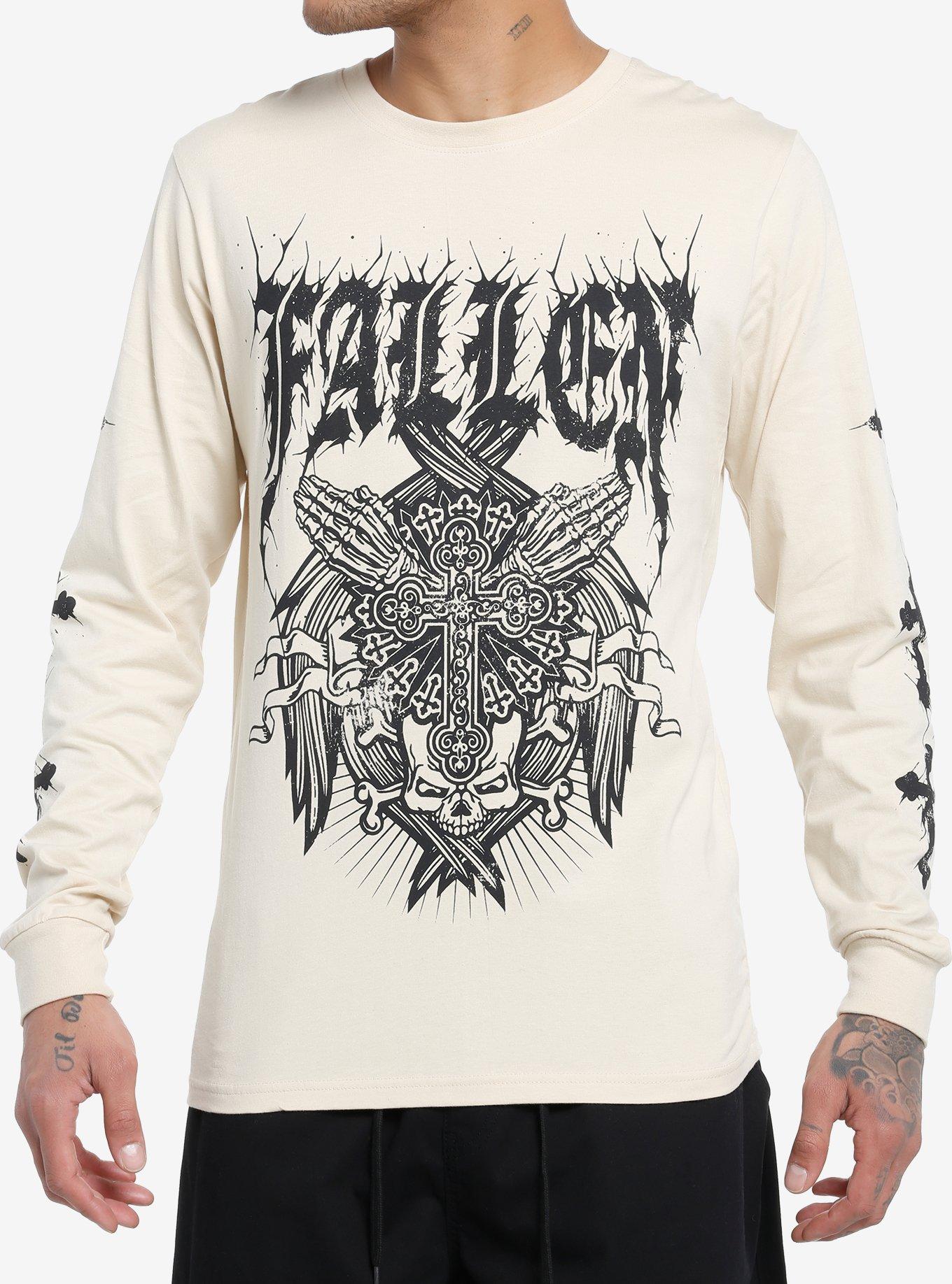 Fallen Cross Long-Sleeve T-Shirt, BLACK, hi-res