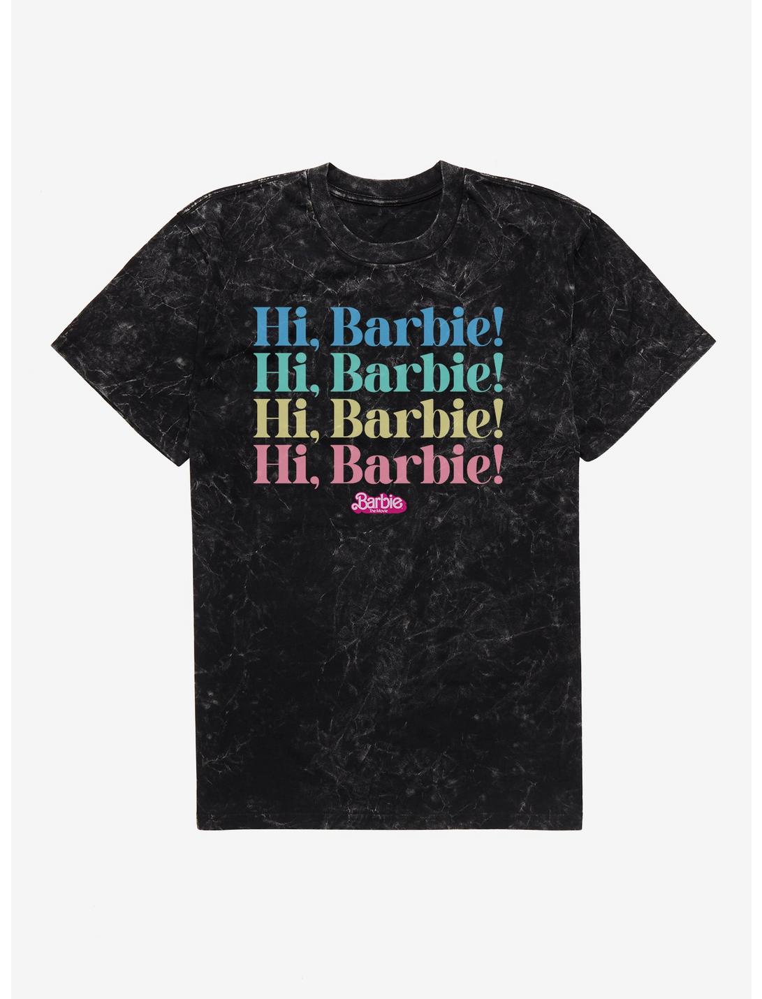 Barbie The Movie Hi Barbie Stack Mineral Wash T-Shirt, BLACK MINERAL WASH, hi-res