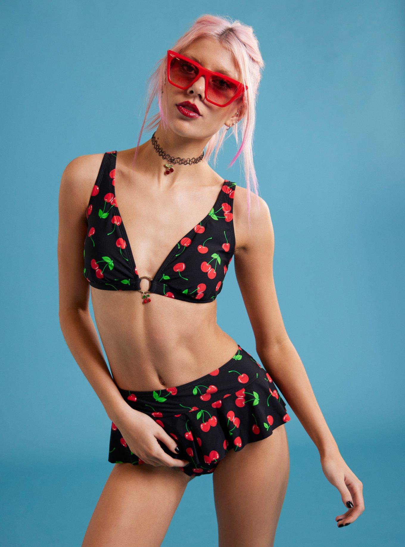 Black Cherry Swim Top, MULTI, hi-res