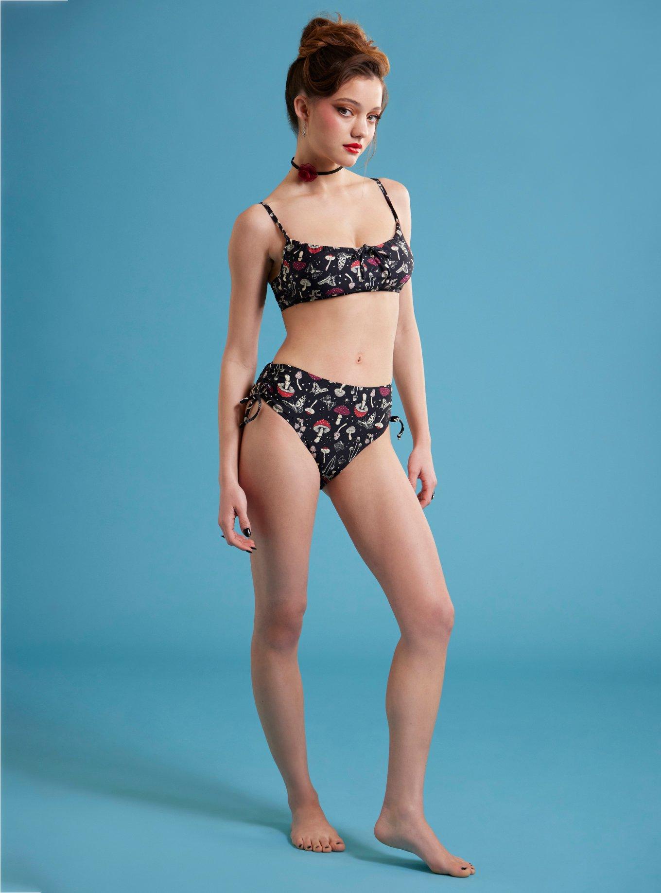 Mushroom Butterfly Ruched Swim Bottoms