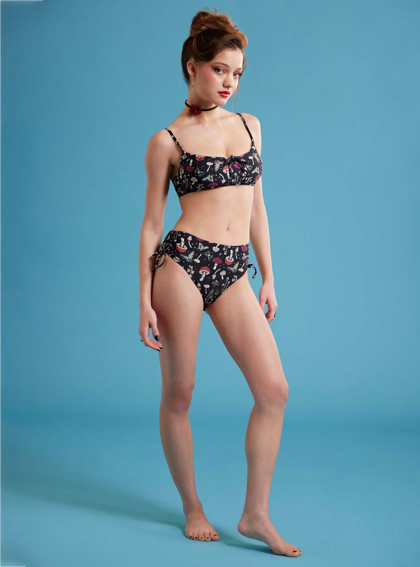 Sexy Ruffled Cute Bikini Sets Cheap For Women High Waist, Split