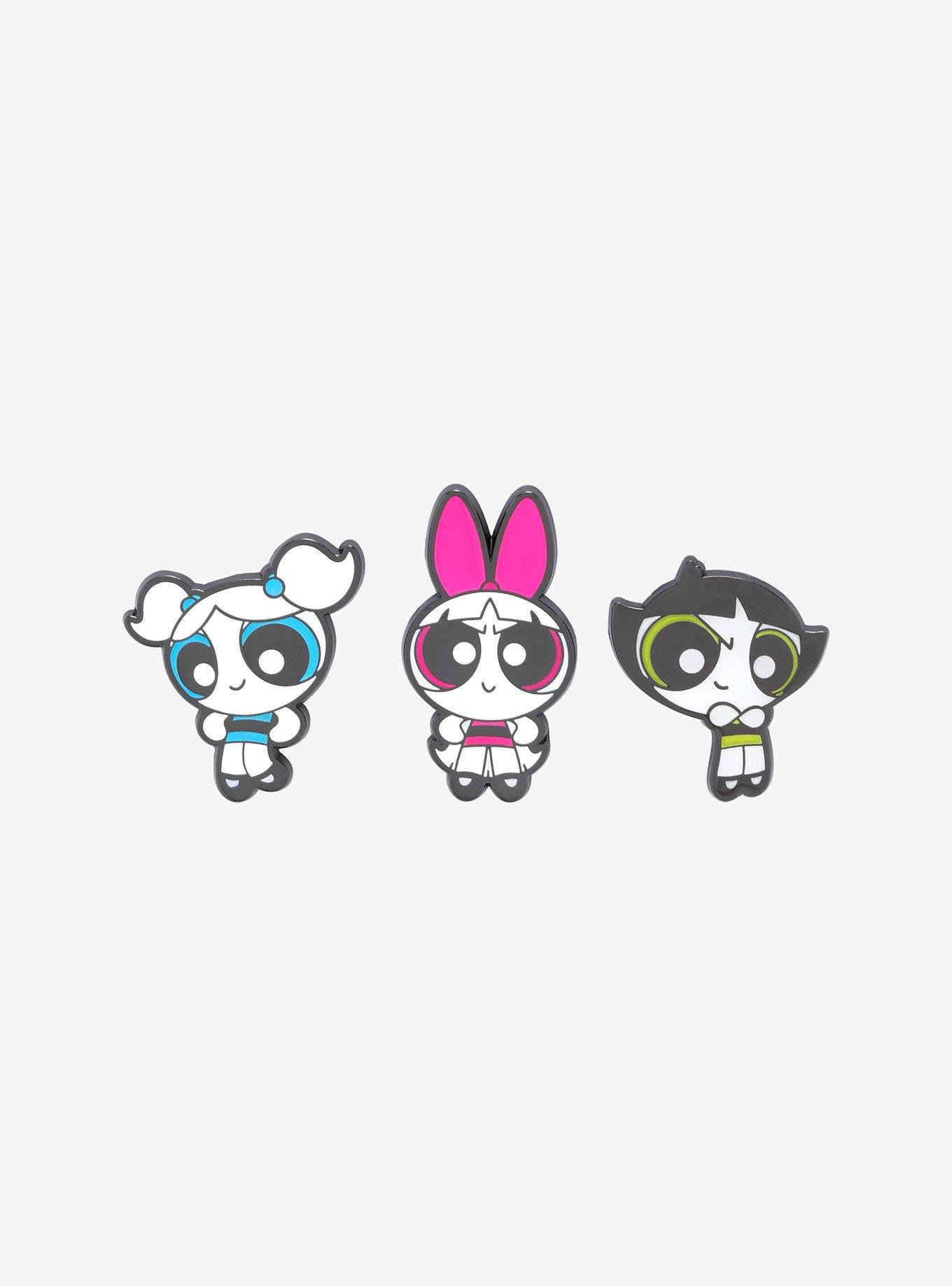 The Powerpuff Girls Tonal Enamel Pin Set - BoxLunch Exclusive, , hi-res