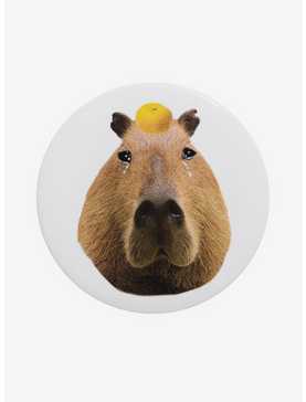 Crying Capybara 3 Inch Button, , hi-res
