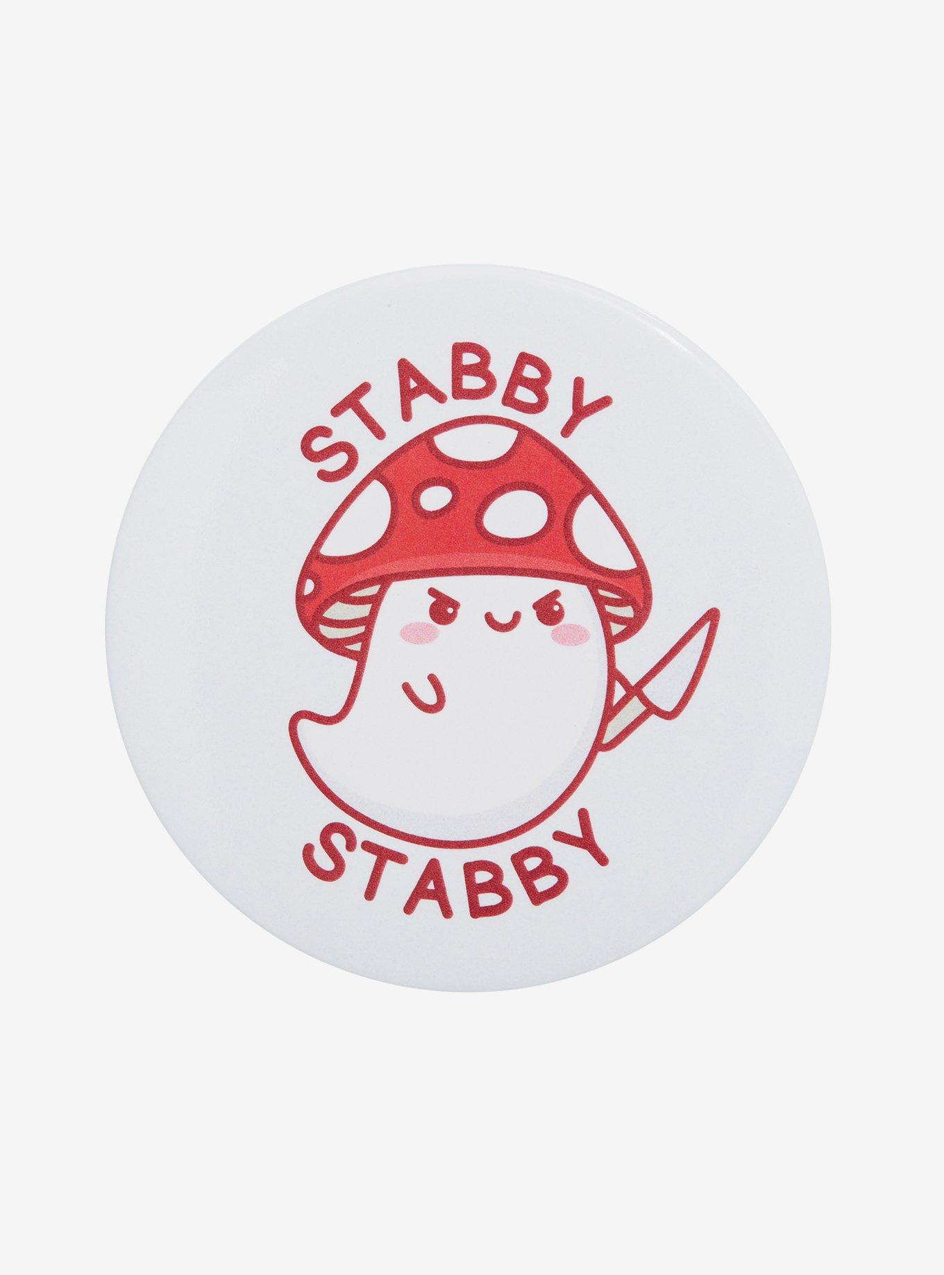 Stabby Mushroom 3 Inch Button, , hi-res