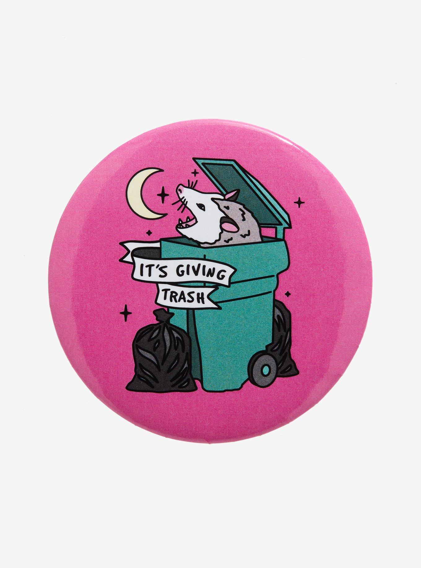 It's Giving Trash Possum Button, , hi-res