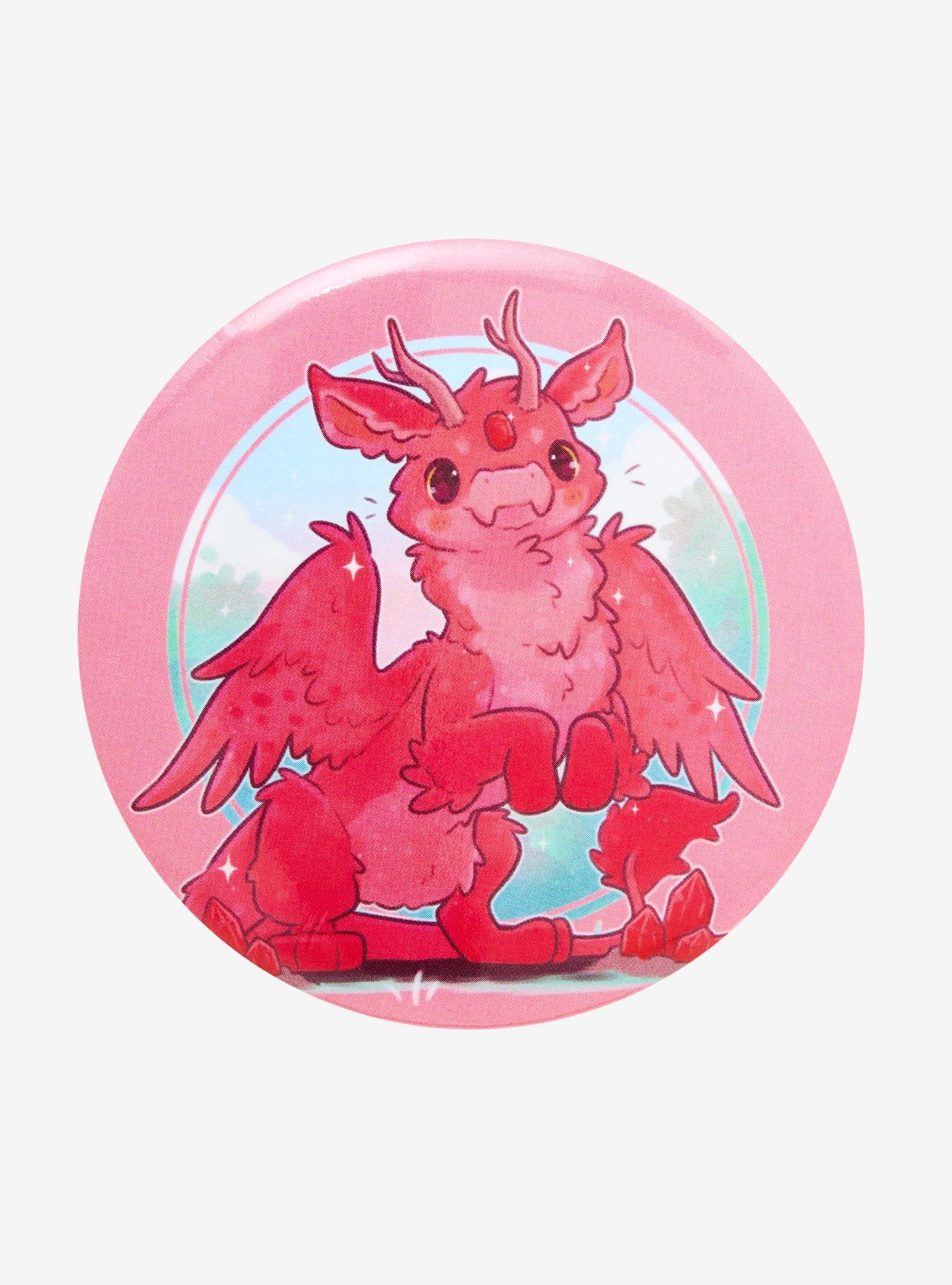 Red Gem Dragon 3 Inch Button By Naomi Lord Art | Hot Topic