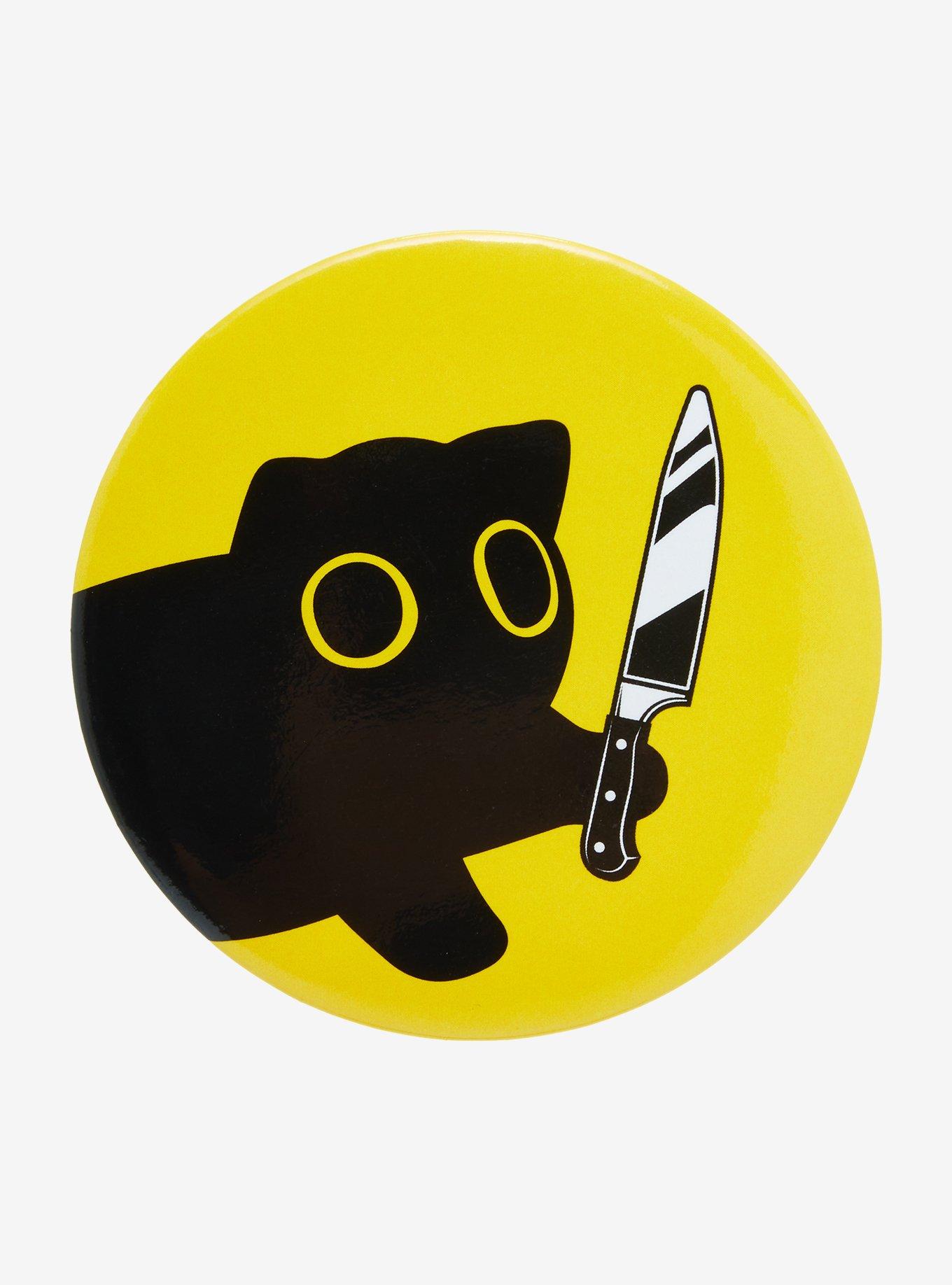 Black Cat Knife 3 Inch Button, , hi-res