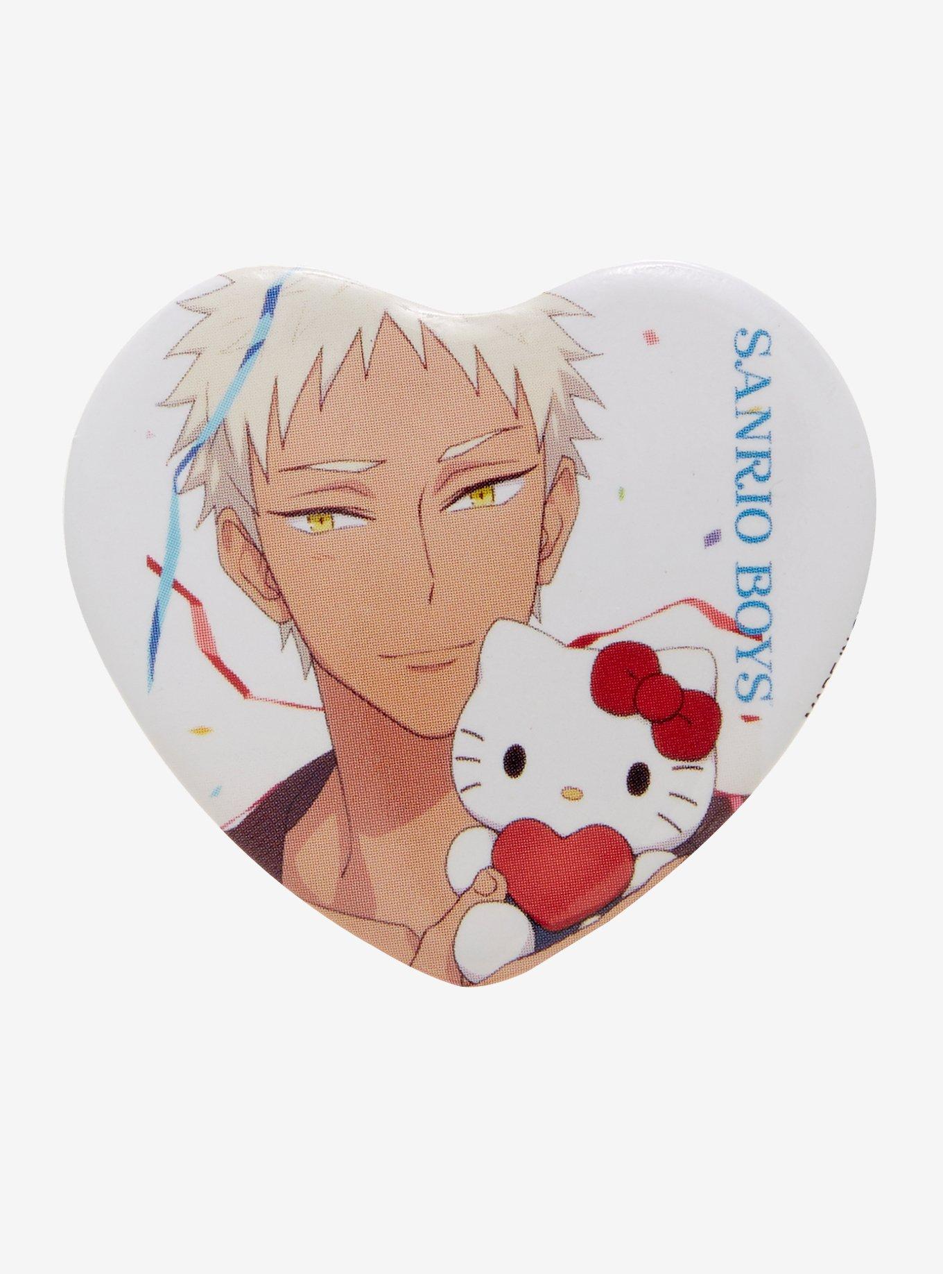 Sanrio Boys Shunsuke Hello Kitty Heart Button, , hi-res