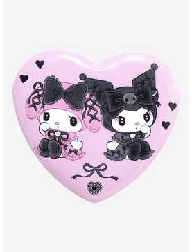 My Melody & Kuromi Lolita Heart 3 Inch Button, , hi-res