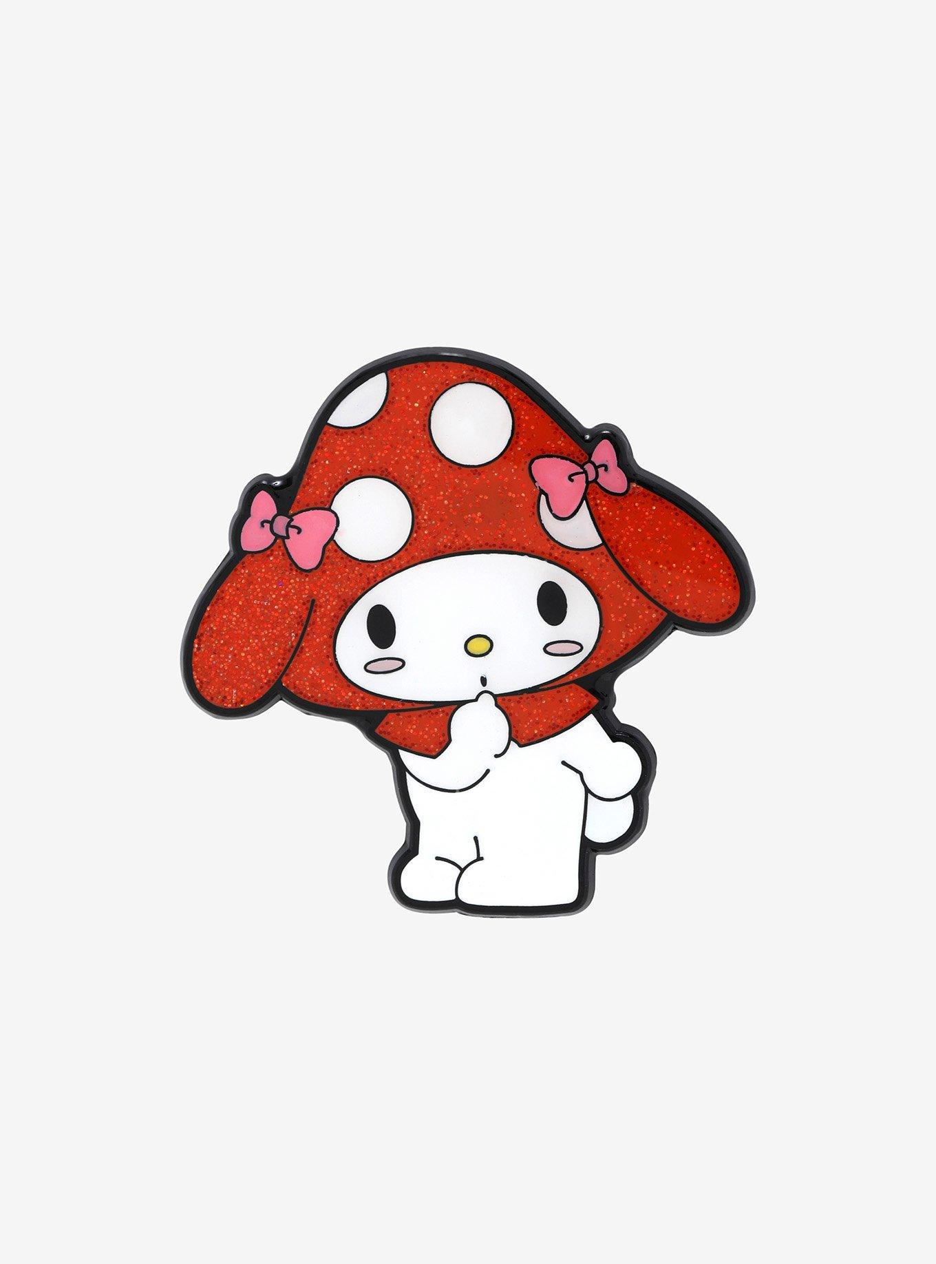 My Melody Mushroom Glitter Enamel Pin, , hi-res