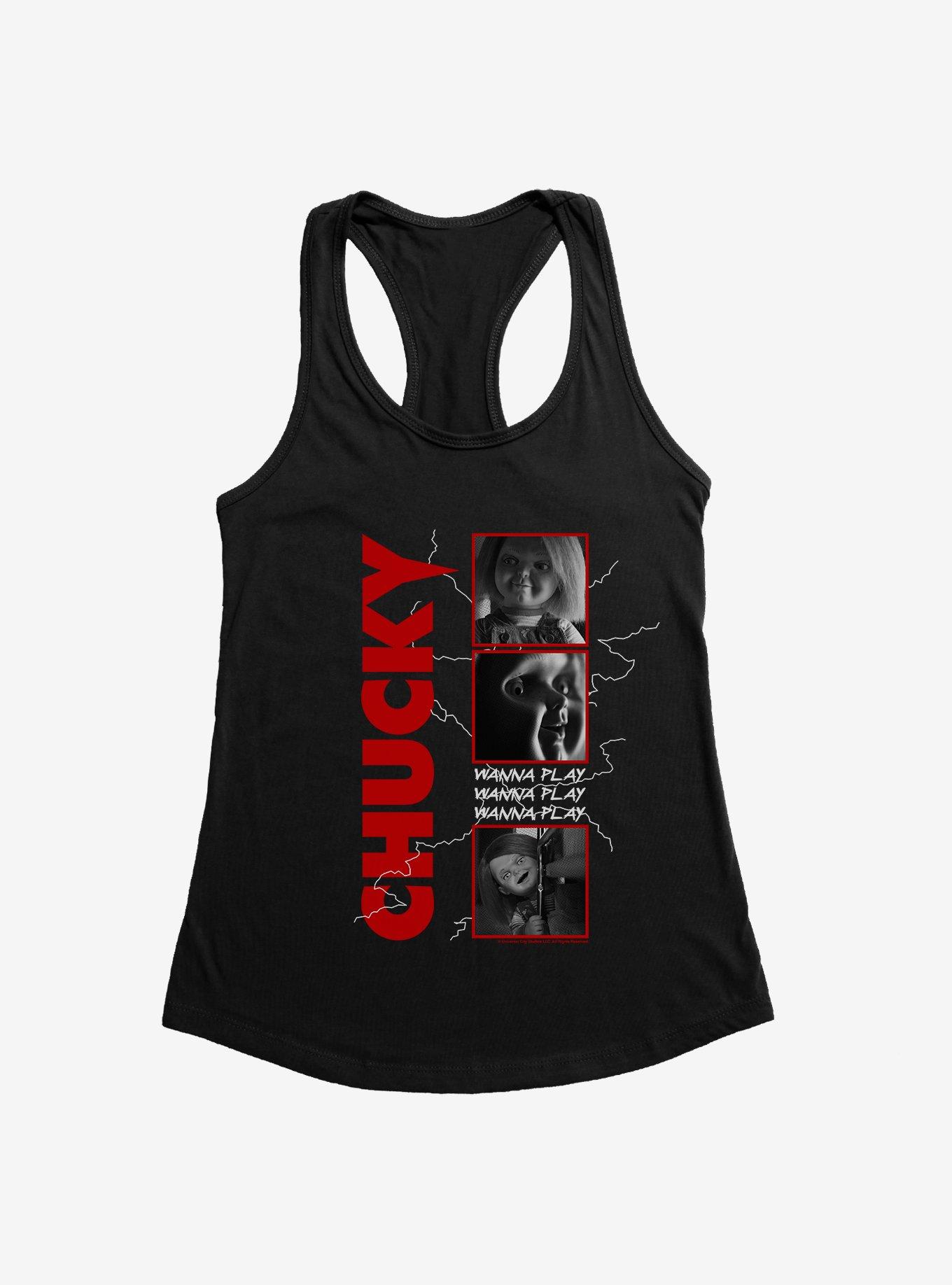 Chucky TV Series Wanna Play Panels Girls Tank, BLACK, hi-res