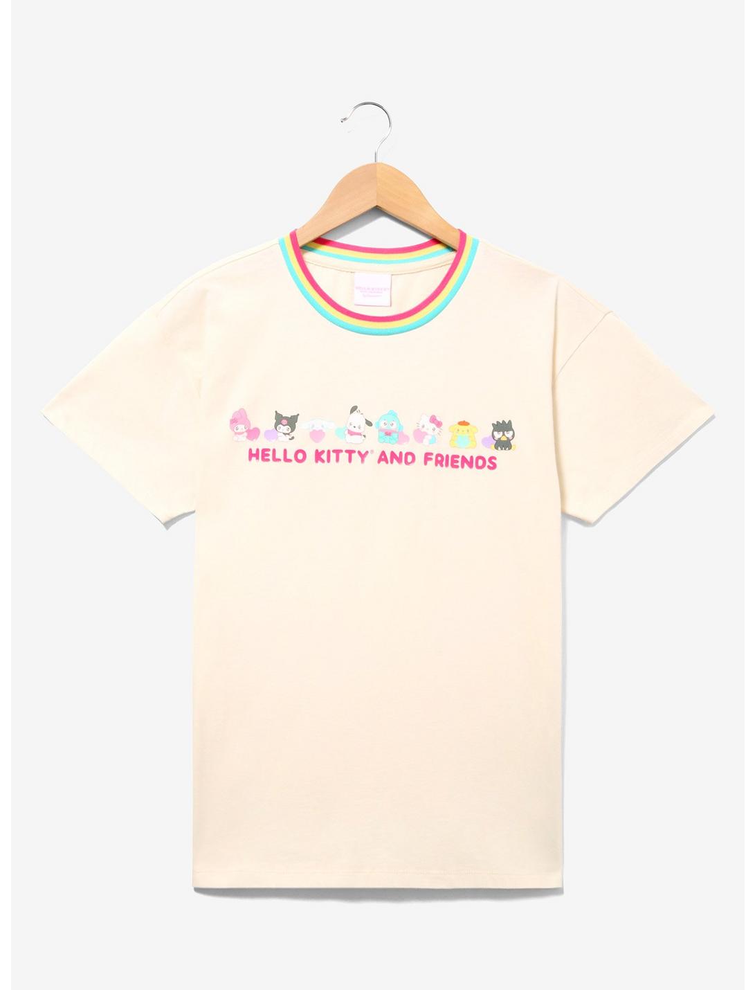Sanrio Hello Kitty and Friends Emo Kyun Characters Women's T-Shirt — BoxLunch Exclusive, OFF WHITE, hi-res