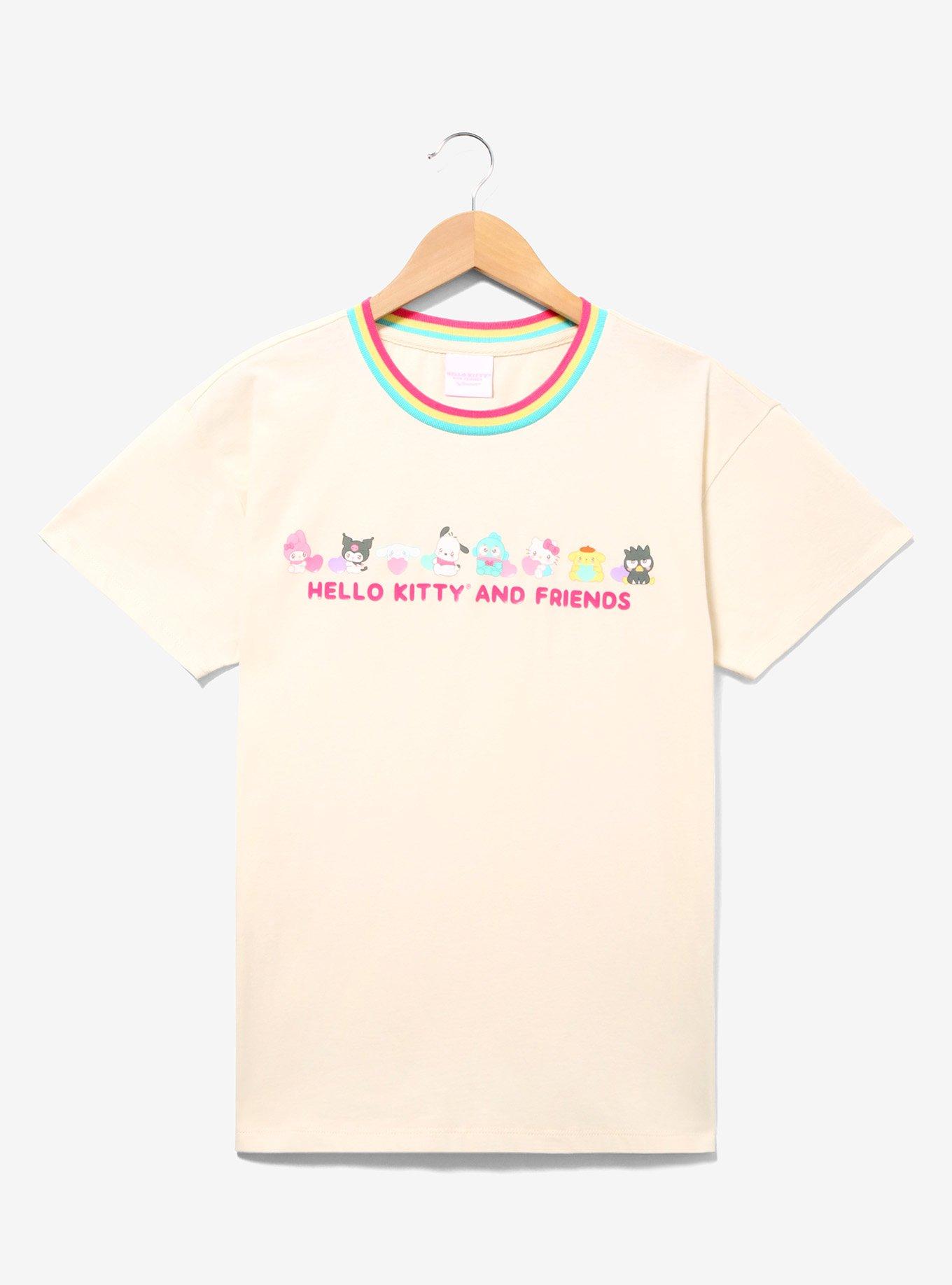 Sanrio Hello Kitty and Friends Emo Kyun Characters Women's T-Shirt &mdash; BoxLunch Exclusive, OFF WHITE, hi-res