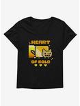 Nyan Cat Heart Of Gold Womens T-Shirt Plus Size, BLACK, hi-res