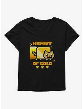 Nyan Cat Heart Of Gold Womens T-Shirt Plus Size, , hi-res