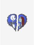 Loungefly The Nightmare Before Christmas Jack & Sally Heart Halves Enamel Pin Set, , hi-res