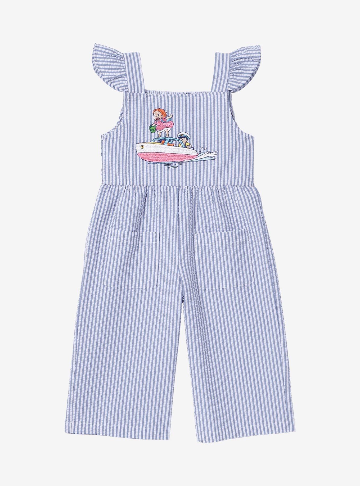 Studio Ghibli Ponyo Boat Striped Ruffle Toddler Romper — BoxLunch Exclusive, , hi-res